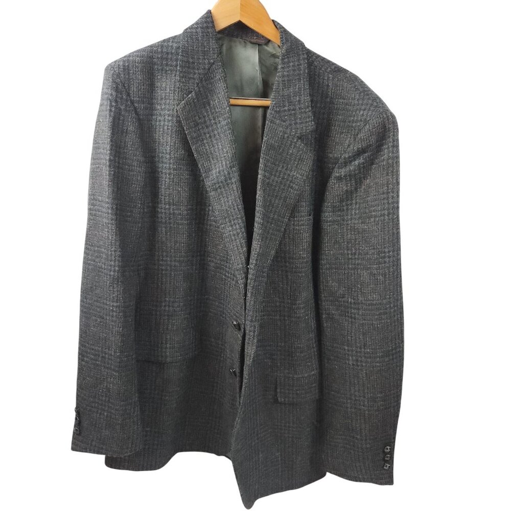 Herles Gray Wool Blend Mens Blazer 46 Ex Long Made In Poland